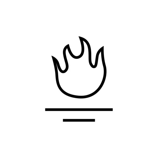 白地に隔離された火のアイコンベクトル透明感のあるトレンディーな効果に炎の記号のロゴコンセプト — ストックベクタ