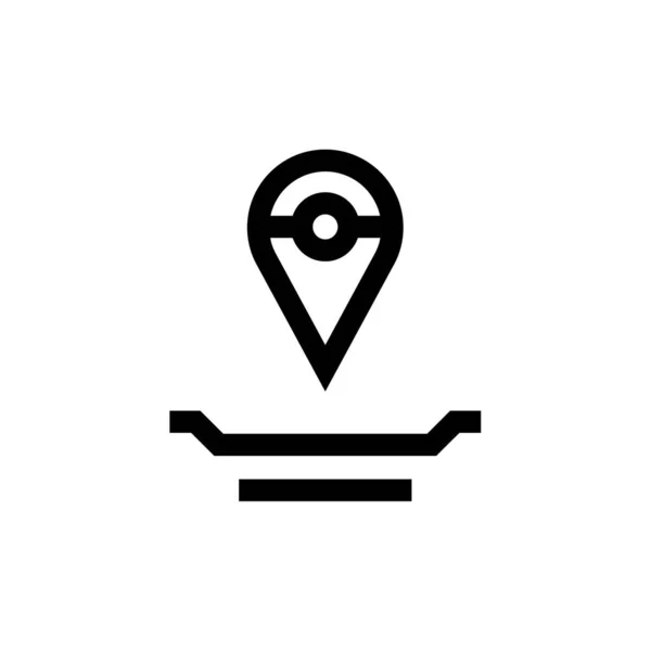 Navigationsstift Einfaches Symbol Vektorabbildung — Stockvektor