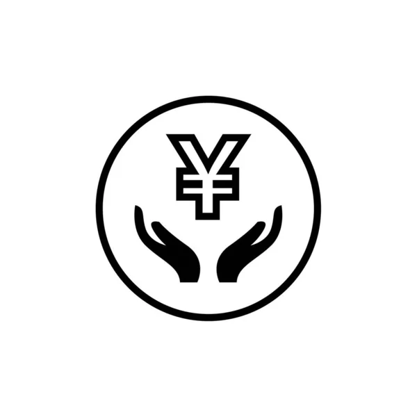 Modelo Projeto Logotipo Vetor Iene Ilustração Vetorial Plana Moderna — Vetor de Stock
