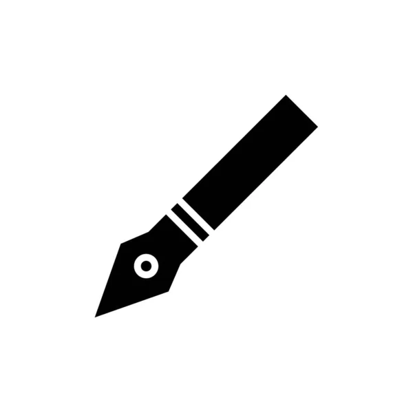 Ołówek Wektor Glif Płaski Ikona — Wektor stockowy
