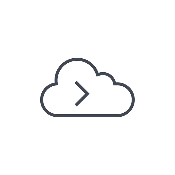 Leitungssymbol Für Cloud Computing — Stockvektor