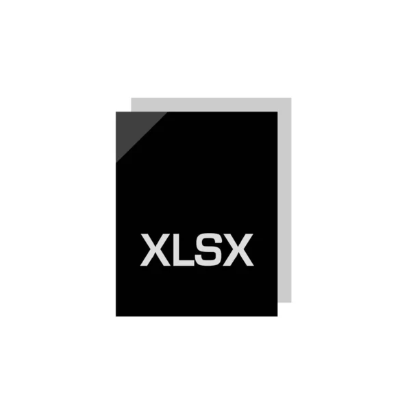 Піктограма Формату Файлів Xlsx Векторна Ілюстрація Простого Дизайну — стоковий вектор