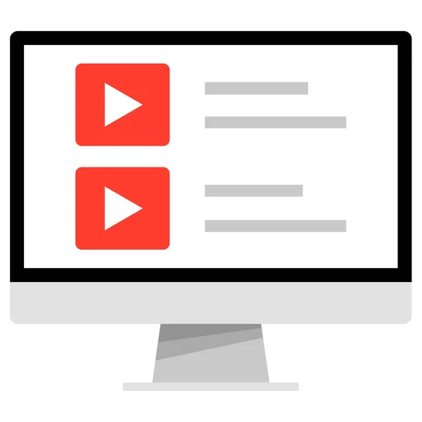 stock vector video streaming. simple design