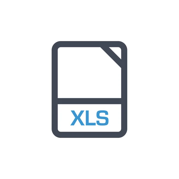 Xls Icono Formato Archivo Vector Ilustración Diseño Simple — Vector de stock