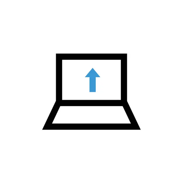 Laptop Pictogram Vector Illustratie — Stockvector