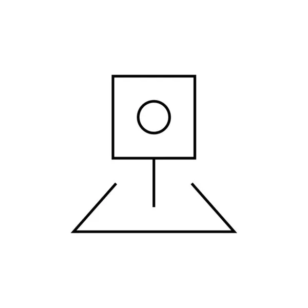 Black Line Icon Camera — Stock Vector