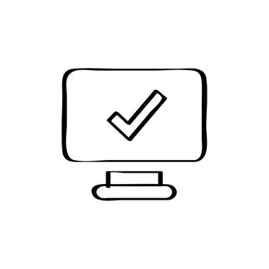 check mark icon. flat design. vector illustration        