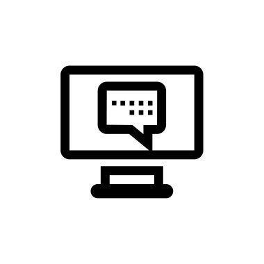 SMS & Metin Mesajlaşması ikon vektör çizimi