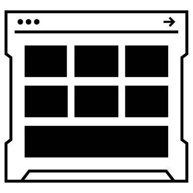 wirefram simgesi vektör illüstrasyonu