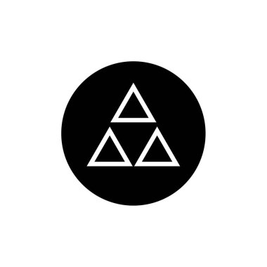 üçgen geometrik logo şablon vektörü 