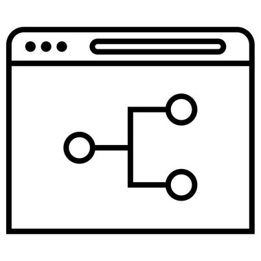 Web tarayıcı simgesi, vektör illüstrasyonu basit tasarım 