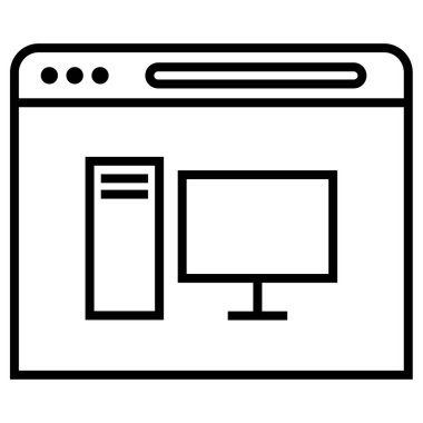 Web tarayıcı simgesi, vektör illüstrasyonu basit tasarım 