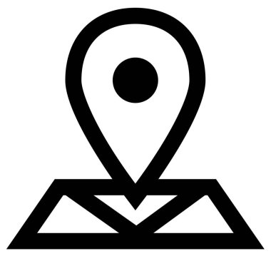 Konum basit simge, vektör illüstrasyonu      