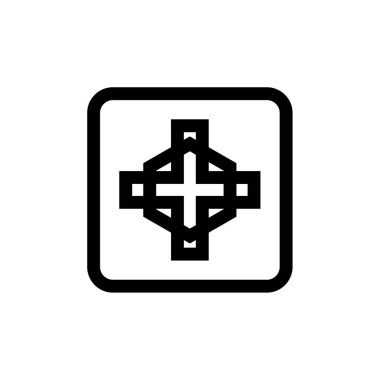 Soyut çokgen geometrik simge, vektör illüstrasyonu 