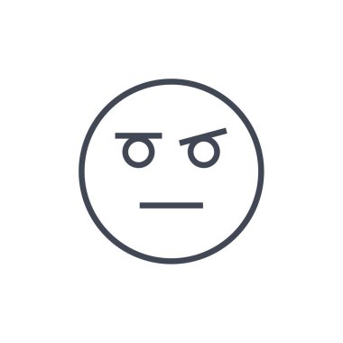 emoji, yüz ifadesi sembolü, simge simgesi, vektör illüstrasyonu