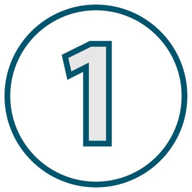 number one icon vector illustration