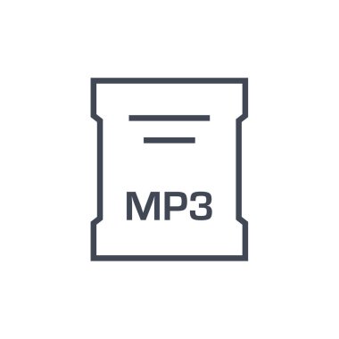 mp3 dosya biçimi vektör illüstrasyonu