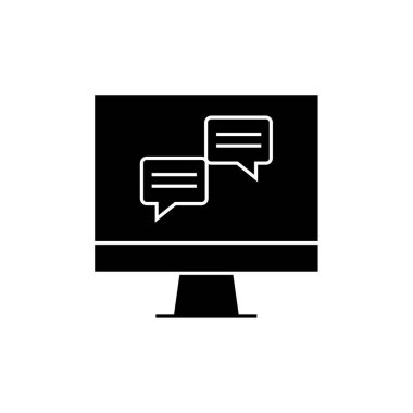 SMS & Metin Mesajlaşması ikon vektör çizimi