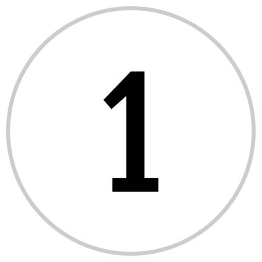 bir numaralı simge katı bir şekilde 