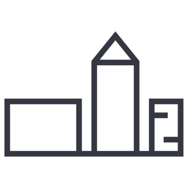 iş finans grafiği simgesi ana hat biçiminde 