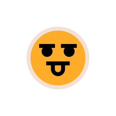 emoji, yüz ifadesi sembolü, simge simgesi, vektör illüstrasyonu