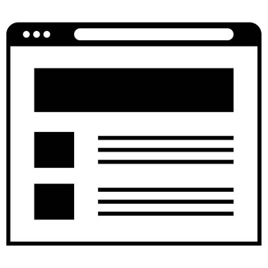 Tarayıcı. Web simgesi basit illüstrasyon