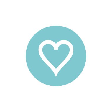 Kalp ikonu vektör illüstrasyonu