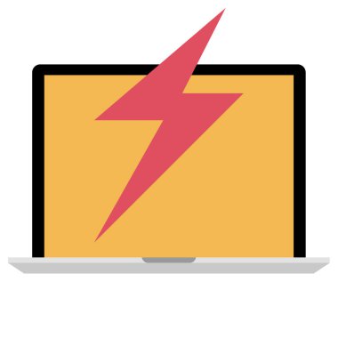 Yıldırım. Web simgesi basit illüstrasyon 