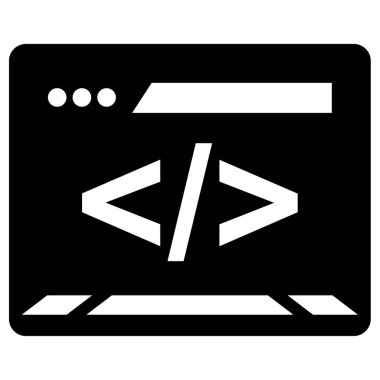 Web Geliştirme basit simgesi, vektör illüstrasyonu