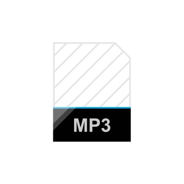 mp3 dosya biçimi vektör illüstrasyonu