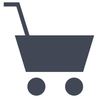 Alışveriş arabası. Basit resimleme