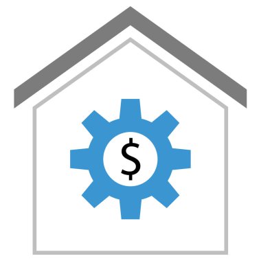 Banka simgesi vektörü. düz yuvarlak sembol beyaz arkaplanda izole edilir.