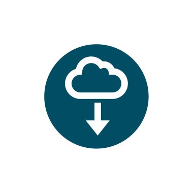 bulut indirme simgesi, vektör illüstrasyonu