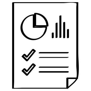 Rapor ver. Web simgesi basit illüstrasyon