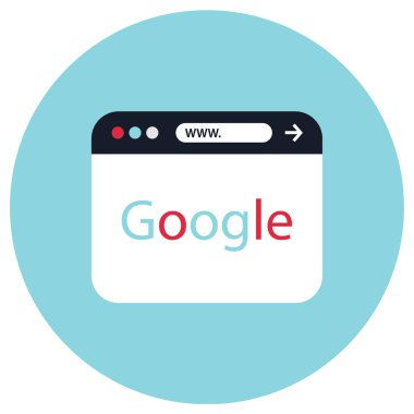 tarayıcı simgesi vektör illüstrasyonu