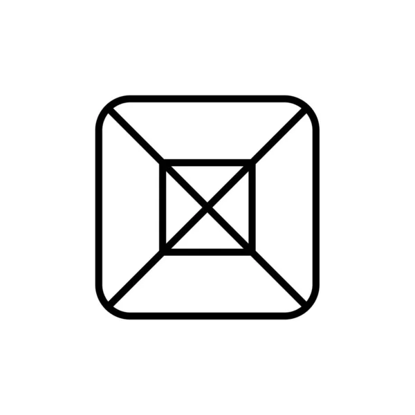 Abstraktes Polygonales Geometrisches Symbol Vektorillustration — Stockvektor