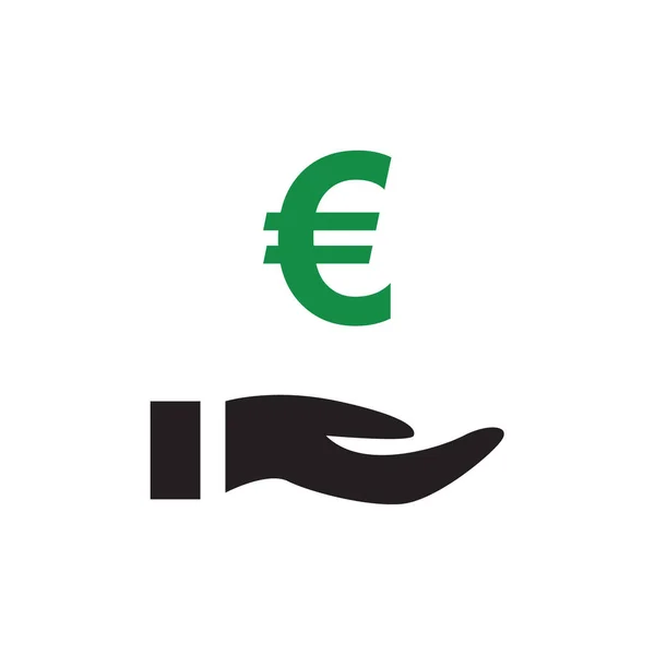 Euro Moeda Ícone Vetor Ilustração —  Vetores de Stock