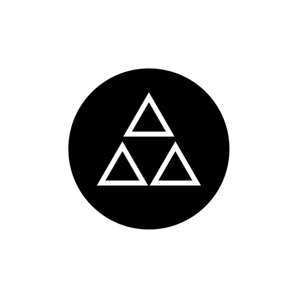 Triángulo Geométrico Logotipo Plantilla Vector — Archivo Imágenes Vectoriales