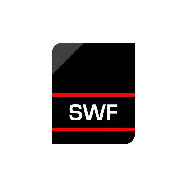 Icône Format Fichier Swf Illustration Vectorielle Conception Simple — Image vectorielle