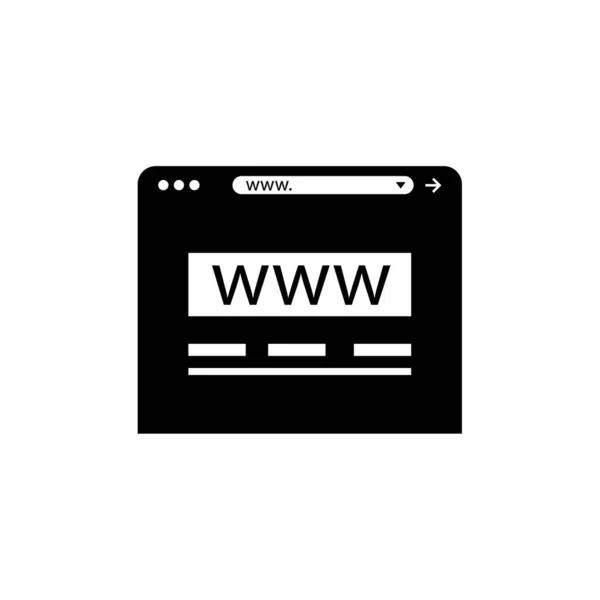 Web Browser Icon Vector Illustration Simple Design — Stock Vector
