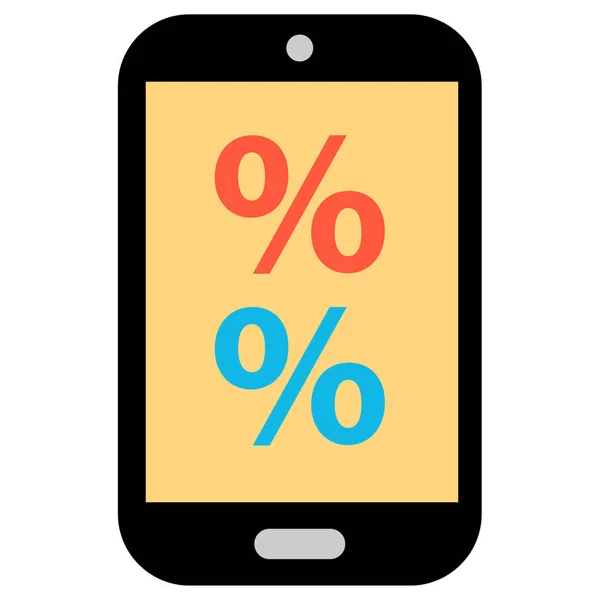 Semplice Illustrazione Vettoriale Smartphone Digitale — Vettoriale Stock