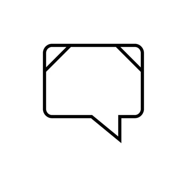 Chat Webová Ikona Jednoduchá Ilustrace — Stockový vektor