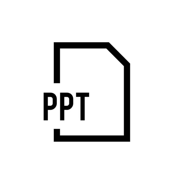 Ppt Icône Format Fichier Illustration Vectorielle — Image vectorielle