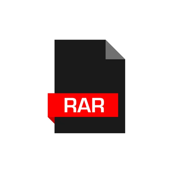 Rar Extension Fichier Document Icône Vectorielle Illustration — Image vectorielle