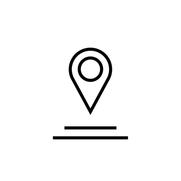 Icono Pin Mapa Símbolo Marcador Ubicación Estilo Diseño Plano Ilustración — Archivo Imágenes Vectoriales