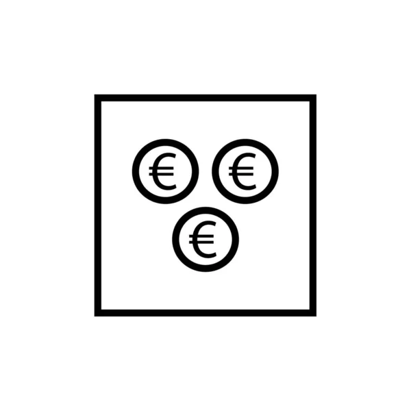 Euro Icon Website Design Desktop Envelopment Development Premium Pack — Stock Vector