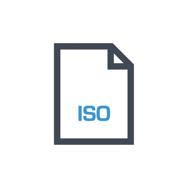 Iso File Name Extension Document — Stock Vector