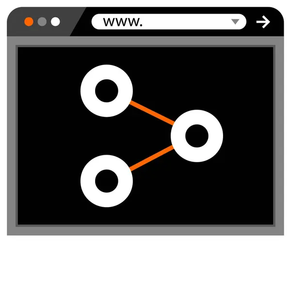 Compartir Datos Icono Web Ilustración Vectorial — Vector de stock