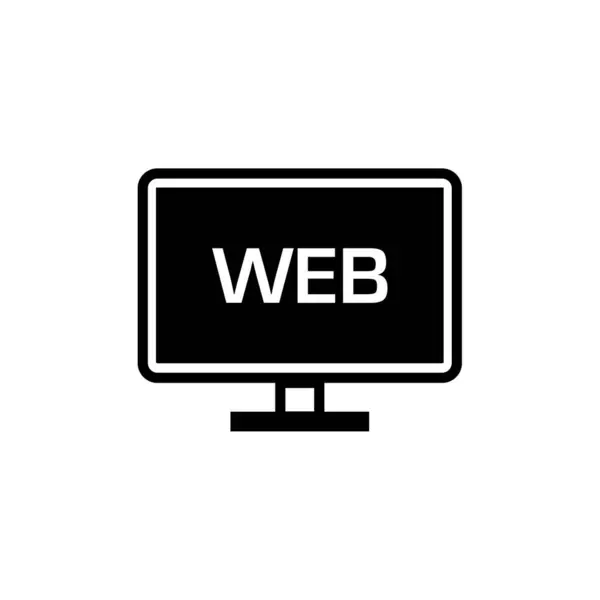 Web Development Ícone Simples Ilustração Vetorial — Vetor de Stock