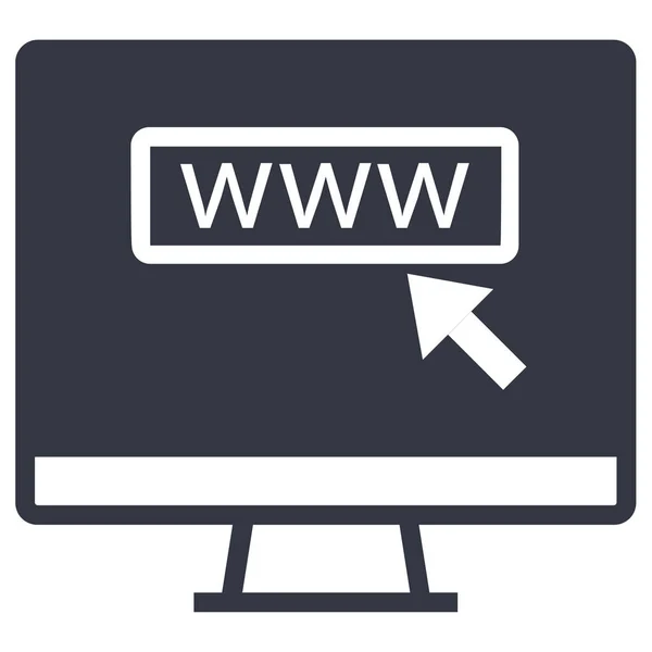 Internet Www Web Online Icono Diseño Vector — Vector de stock